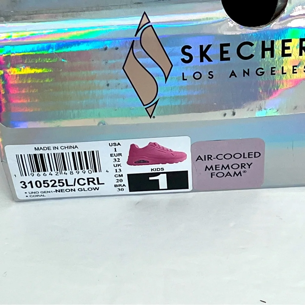 Skechers Uno Gen1 Street‎ Neon Glow Coral Sneakers